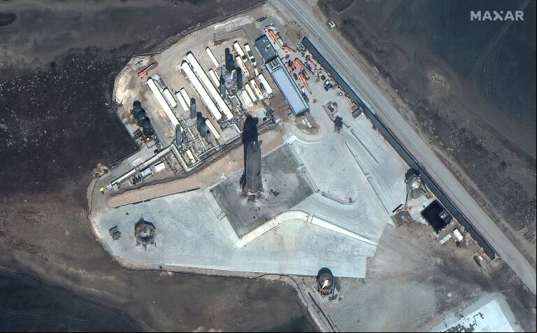 Este es el lugar de despegue y aterrizaje de la Nave Starship de Space X (Foto:  Maxar Technologies/Handout via REUTERS)