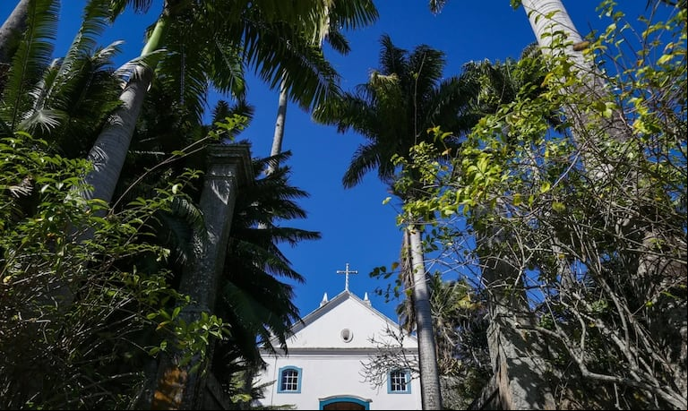 Fachada de una capilla en el Sitio Burle Marx, en Brasil, nuevo Patrimonio Mundial de la Unesco (Foto: EFE).