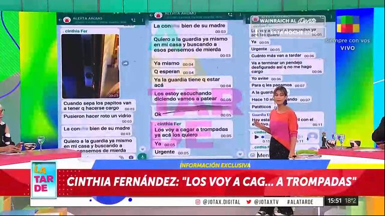 Filtran chats que comprometen a Cinthia Fernández (Foto: Captura América)