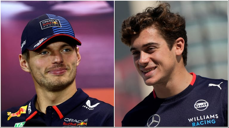 Franco Colapinto y Max Verstappen, en la Fórmula 1. (Foto: Reuters/AP)