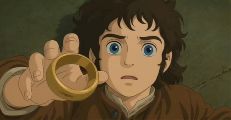 Frodo, de El señor de los anillos. (Imagen: X/@AriaLewis27670).
