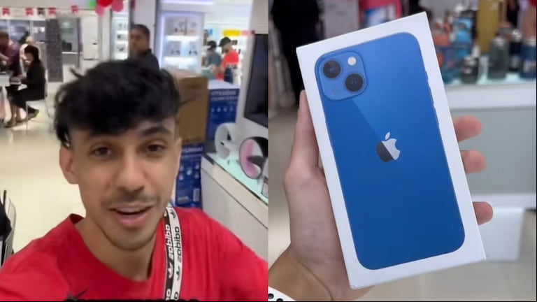Fue a comprar un iPhone a Ciudad del Este y sorprendió a todos por los bajos precios (Foto: Captura Tiktok/@lilbravo)