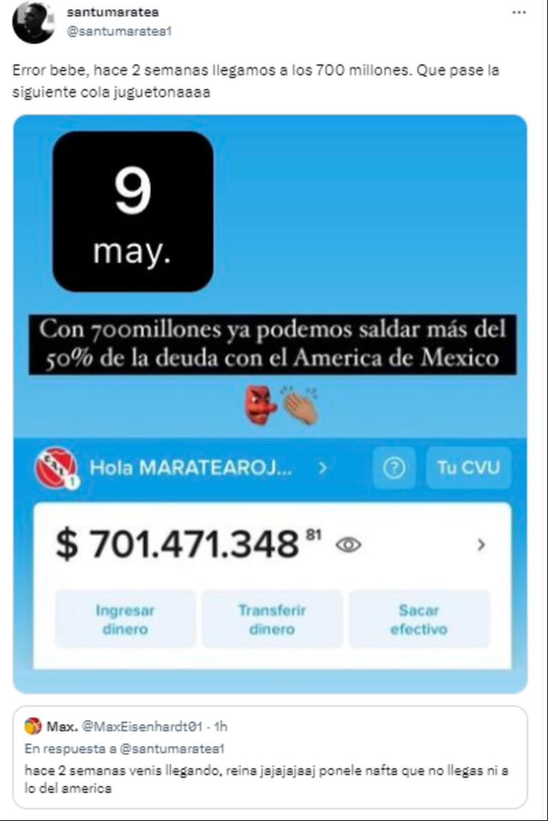 (Fuente: Twitter)