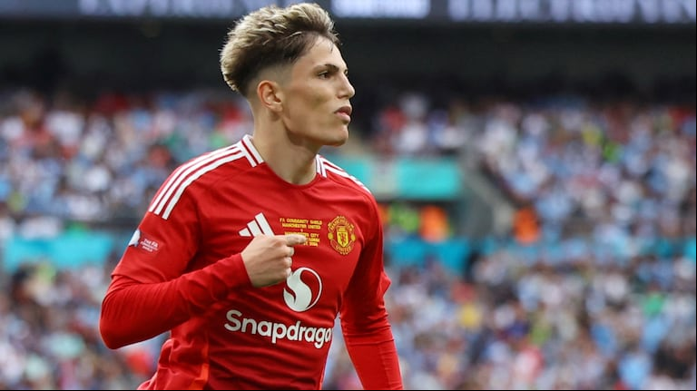 Garnacho metió el gol del Manchester United. (Foto: Reuter)
