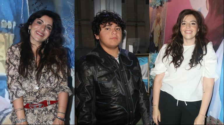 Gianinna, Dieguito Fernando y Dalma Maradona recorrieron la muestra "Diego Eterno". (Foto: Movilpress)