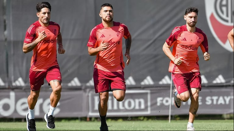 Gonzalo Montiel, Paulo Díaz, Maxi Meza y Matías Rojas, se recuperan de diferentes lesiones y no fueron incluídos en la nómina. (Foto: Instagram @Riverplate)
