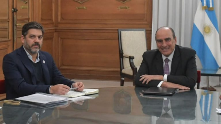 Guillermo Francos y Carlos Bianco se reunieron en Casa Rosada. (Foto: Jefatura de Gabinete)