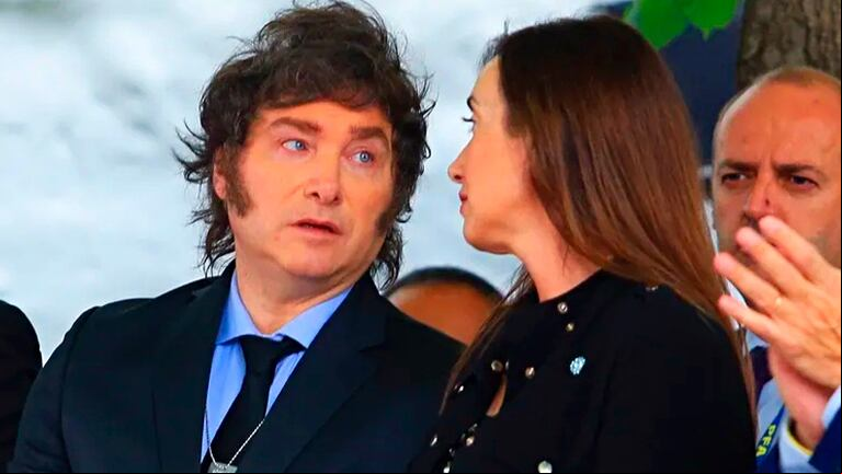 "Hace siete meses que no se hablan", dijo Paoltroni sobre el vínculo actual entre Milei y Villarruel. (Foto: Presidencia)