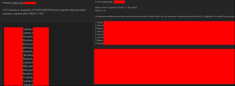 Hackeo: publicaron 11 millones de registros de argentinos. (Imagen: Twitter/MauroEldritch)