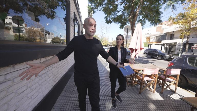 Horacio Rodríguez Larreta se cruzó con vecinos del PRO. (Foto: TN).
