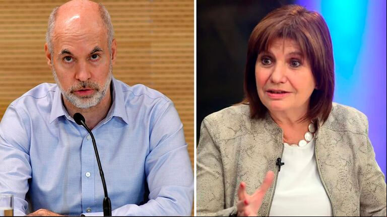 Horacio Rodríguez Larreta y Patricia Bullrich. (Foto: Prensa CABA / Télam)
