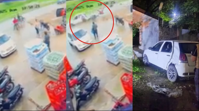 Impactante video: chocó a dos motos de frente, les provocó graves heridas a tres personas y escapó