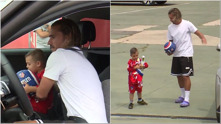 El increíble gesto de Griezmann con un nene fanático de Giuliano Simeone que fue al entrenamiento del Atlético
