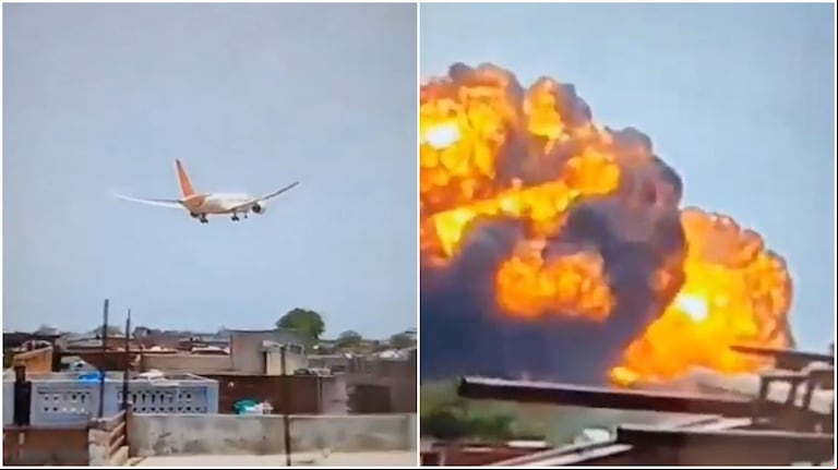 Tragedia aérea en la India: un avión de Air India con 242 personas se estrelló minutos después de despegar