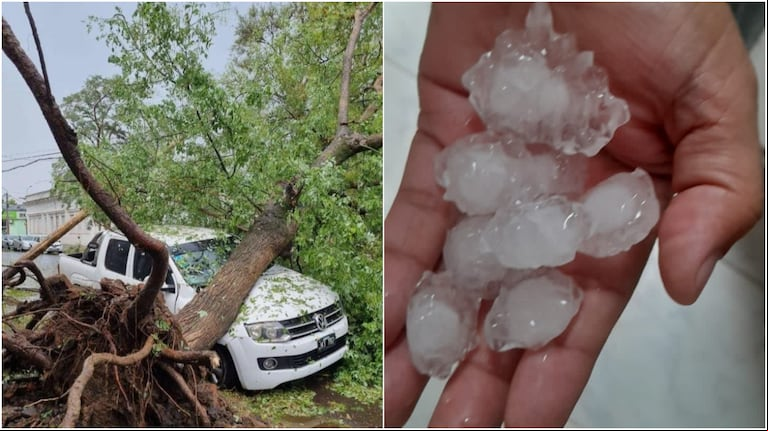Una fuerte tormenta de granizo y viento provocó daños, calles inundadas y cortes de luz en Bahía Blanca