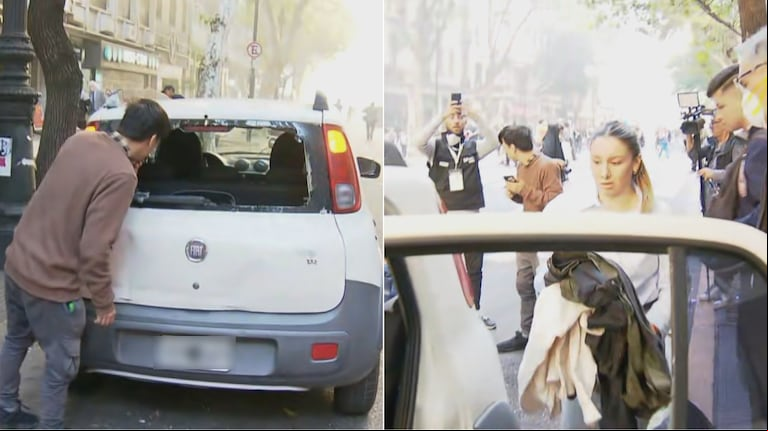 La indignación de una mujer a la que le rompieron el auto durante los incidentes en el Congreso