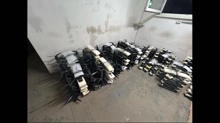 Los drones ucraniano antes del ataque