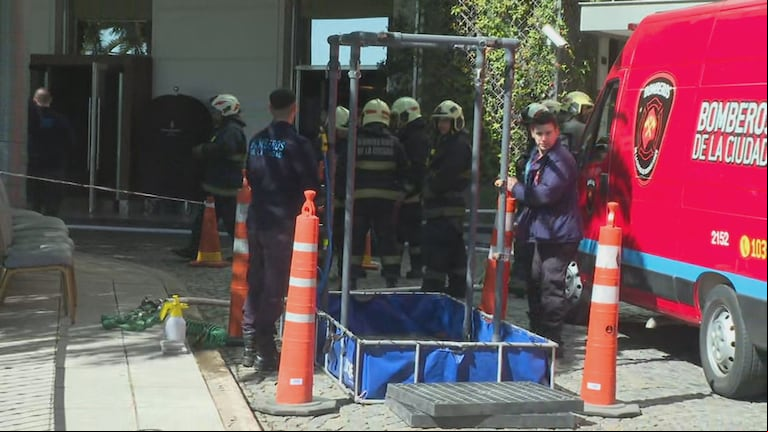 Evacuaron a 60 personas de un lujoso hotel en Retiro por un escape de gas tóxico