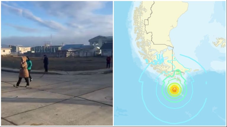 Los videos del fuerte sismo que sacudió la costa sur de Chile y se sintió en Tierra del Fuego