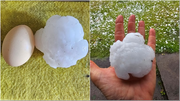 Una feroz tormenta de granizo causó destrozos en Mendoza: cayeron piedras más grandes que un huevo de gallina