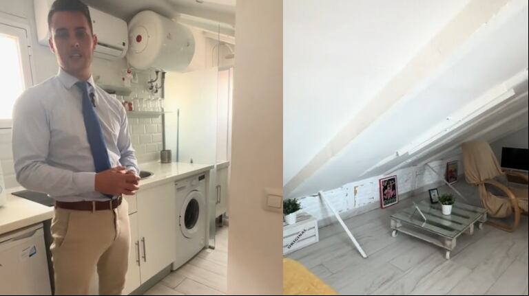 Una inmobiliaria puso a la venta un altillo todo equipado y en las redes se indignaron por su tamaño