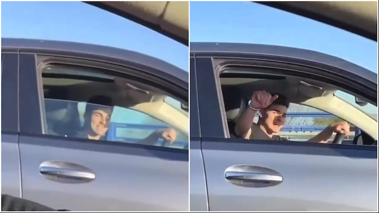 Unos fanáticos argentinos se cruzaron a Julián Álvarez en la autopista y su respuesta los descolocó