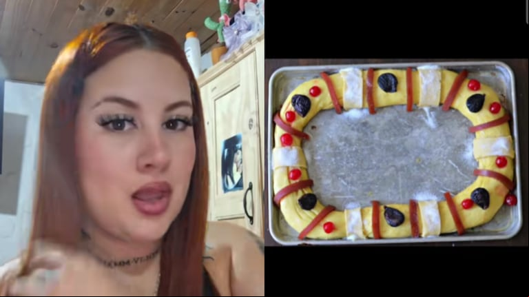 Le mostró a su mamá la rosca de Pascua que hizo “para vender” y su reacción se hizo viral