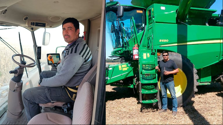 Maneja cosechadoras y advierte sobre el empleo en el campo: “Hay trabajo, lo que falta es gente capacitada”