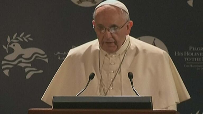 El pedido de Francisco en Tierra Santa: "Hay que buscar la paz en la región"