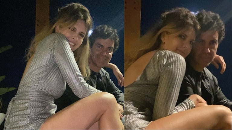 Isabel Macedo lució su embarazo con un look de fiesta: mono short de lurex y cartera Chanel