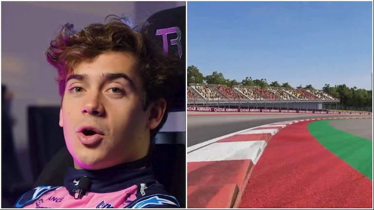 Colapinto mostró los secretos del circuito de Barcelona desde el simulador
