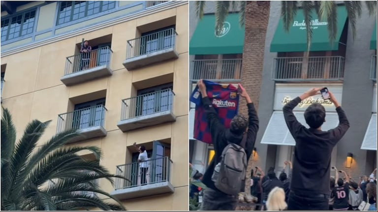 El gesto de Messi desde el balcón de un hotel de Estados Unidos que enloqueció a los fanáticos