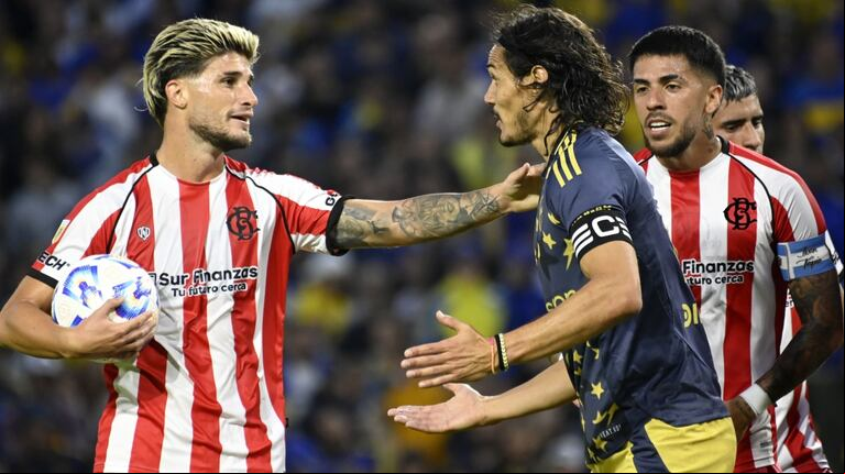 Lo que la TV no mostró: el picante cruce entre Edinson Cavani y Fernando Echenique tras el gol anulado de Boca