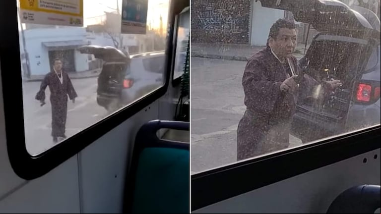 Un automovilista amenazó con una pistola a un colectivero y los pasajeros terminaron “cuerpo a tierra”