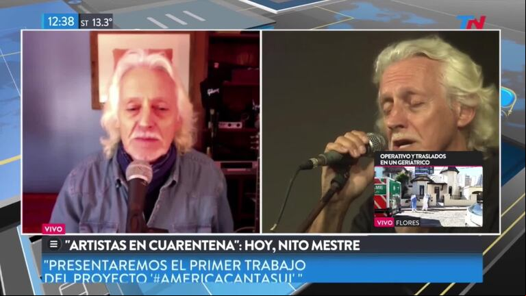 Nito Mestre festeja por streaming: "Quise hacerlo desde un teatro para poder volver a subirme a un escenario "