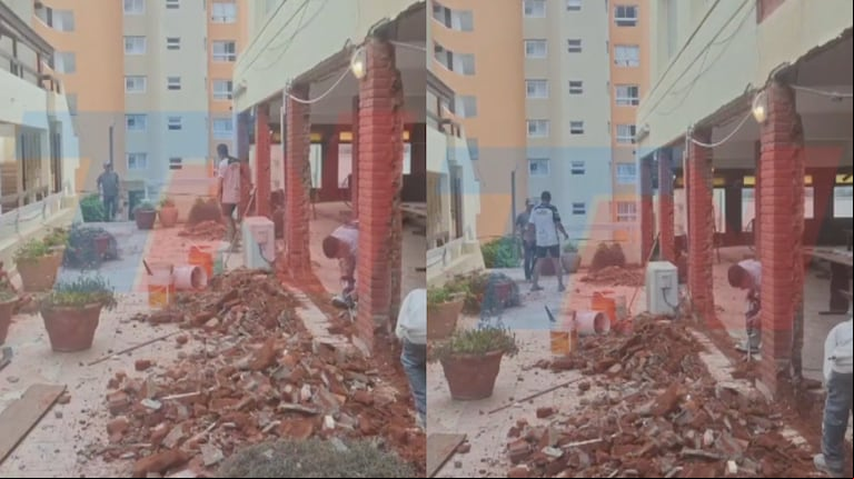 Así se originó la tragedia en Villa Gesell: un video muestra cómo trabajaban los albañiles antes del derrumbe