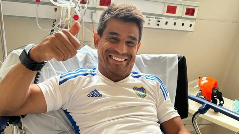 Hugo Ibarra debió ser internado por un sangrado nasal y un fuerte dolor de cabeza. (Foto: Twitter @BocaJrsOficial)