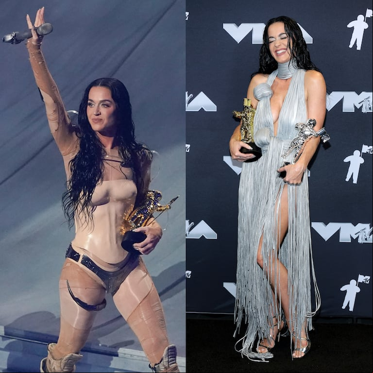 Impactantes looks de Katy Perry en los VMAs (Fotos: AFP)