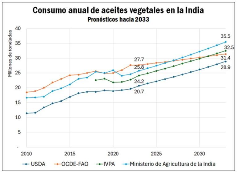 India aumentará su demanda de aceites vegetales y sería clave para el ingreso de dólares a la Argentina 