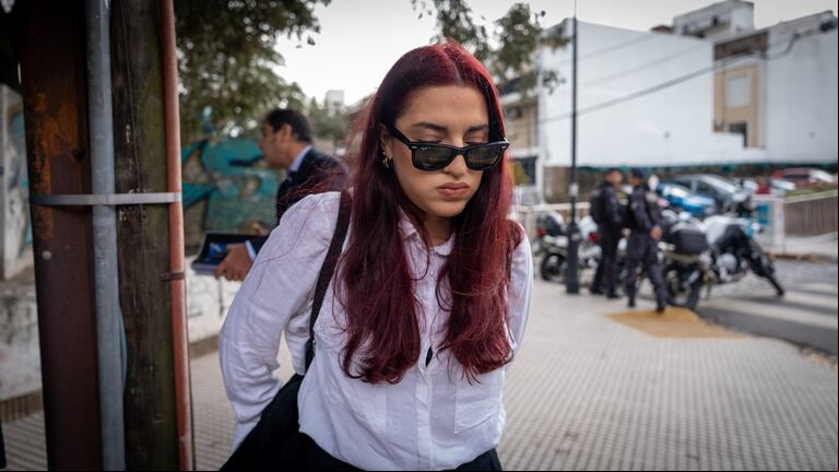 Jana Maradona estuvo presente en la audiencia de este jueves (Foto: Leandro Heredia / TN)