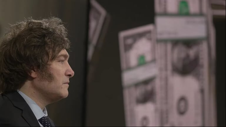 Javier Milei afirmó que antes de dolarizar se necesita llevar adelante otras reformas financieras. (Foto: Nicolás González/TN).