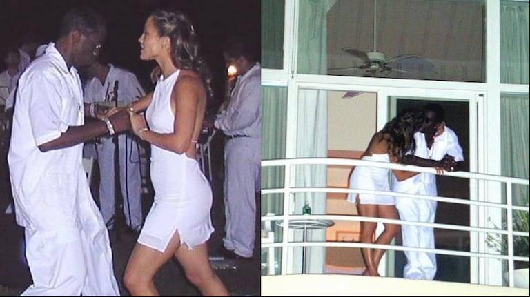 Jennifer Lopez, junto a Diddy, en una de las fiestas salvajes. (Foto: Instagram/selmafonseca)
