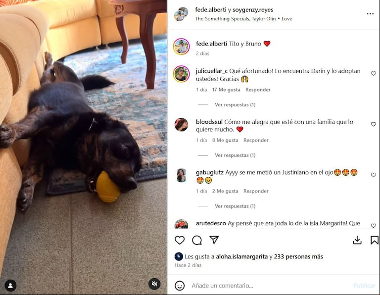 Justiniano ahora es Tito y vive feliz en la Isla Margarita. (Foto: instagram/soygenzy.reyes)