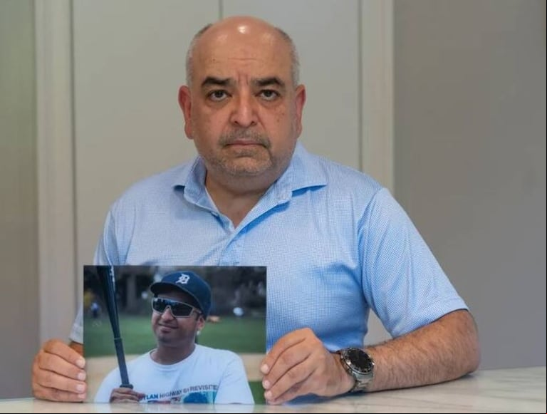 Kamal Bherwani, padre de Ethan, una víctima del fentanilo. (Foto: Gentileza Kamal Bherwani)