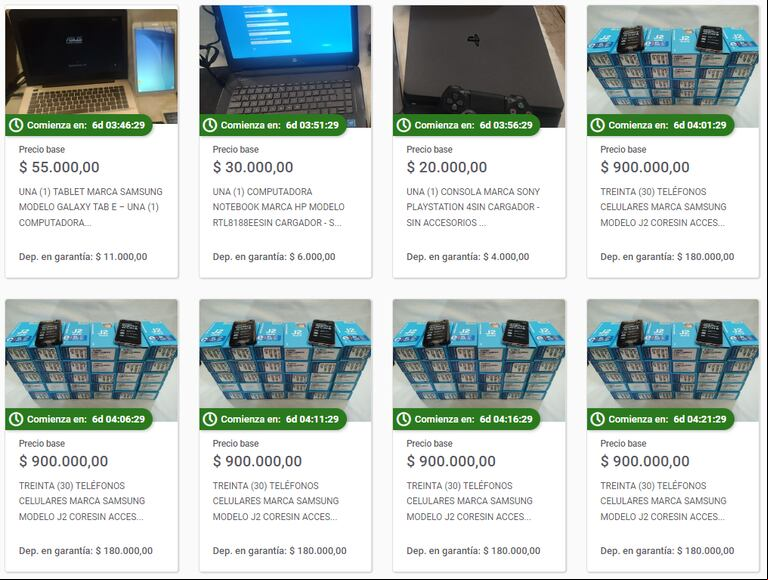 La AFIP subasta notebooks, consolas PS4 y celulares desde $20.000: cómo participar