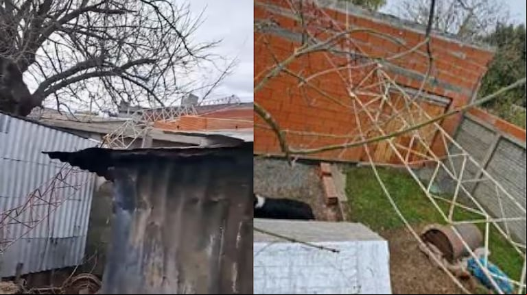 La antena se desprendió de su base y el hombre murió tras caer. (Foto: Noticias de Azul)