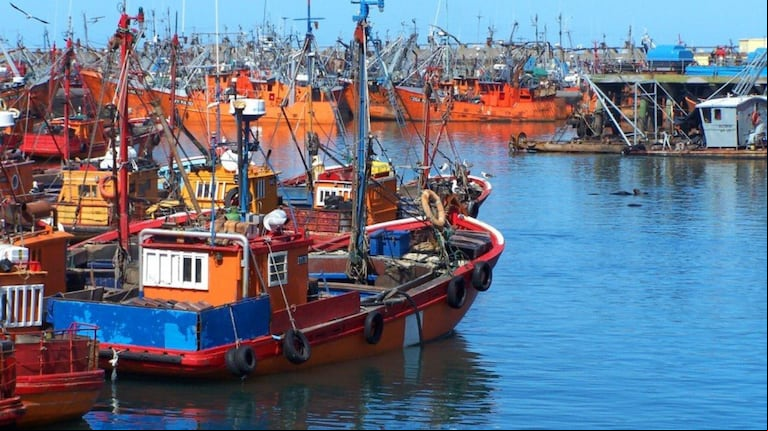 La Argentina inicia la temporada de pesca sin que zarpe un solo buque congelador de langostino en aguas nacionales. (Foto: X / @osvwal)