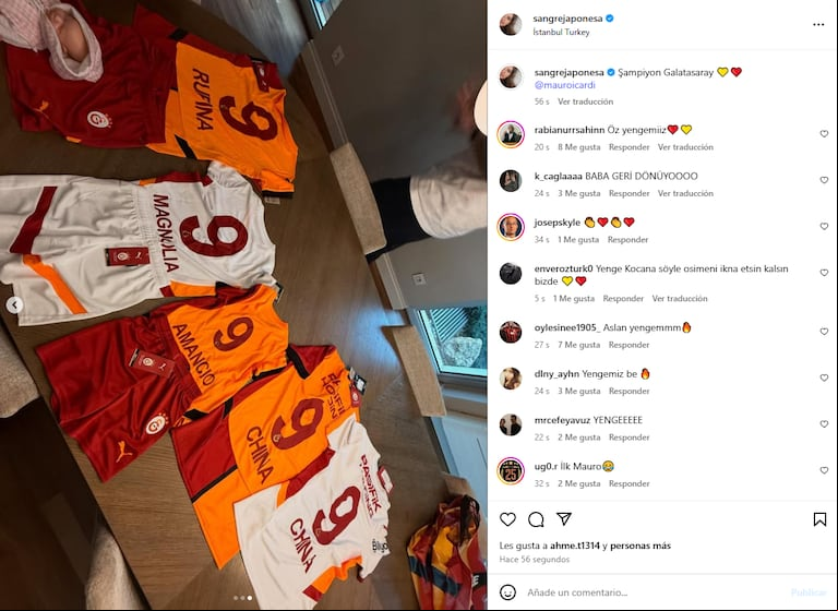La China Suárez se emocionó al mostrar el gesto que Mauro Icardi tuvo con sus hijos durante el viaje a Turquía (Foto: Captura Instagram /sangrejaponesa)