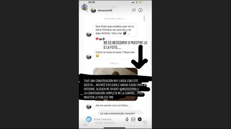 La conversación que expuso Noelia Marzol (Foto: Instagram / @noeliamarzolok)