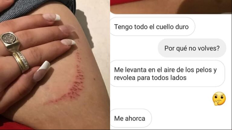 La conversación que la víctima tuvo con una amiga tras una pelea con Junior Benítez. (Foto: Facebook / Daiana Ailen Rubilar)